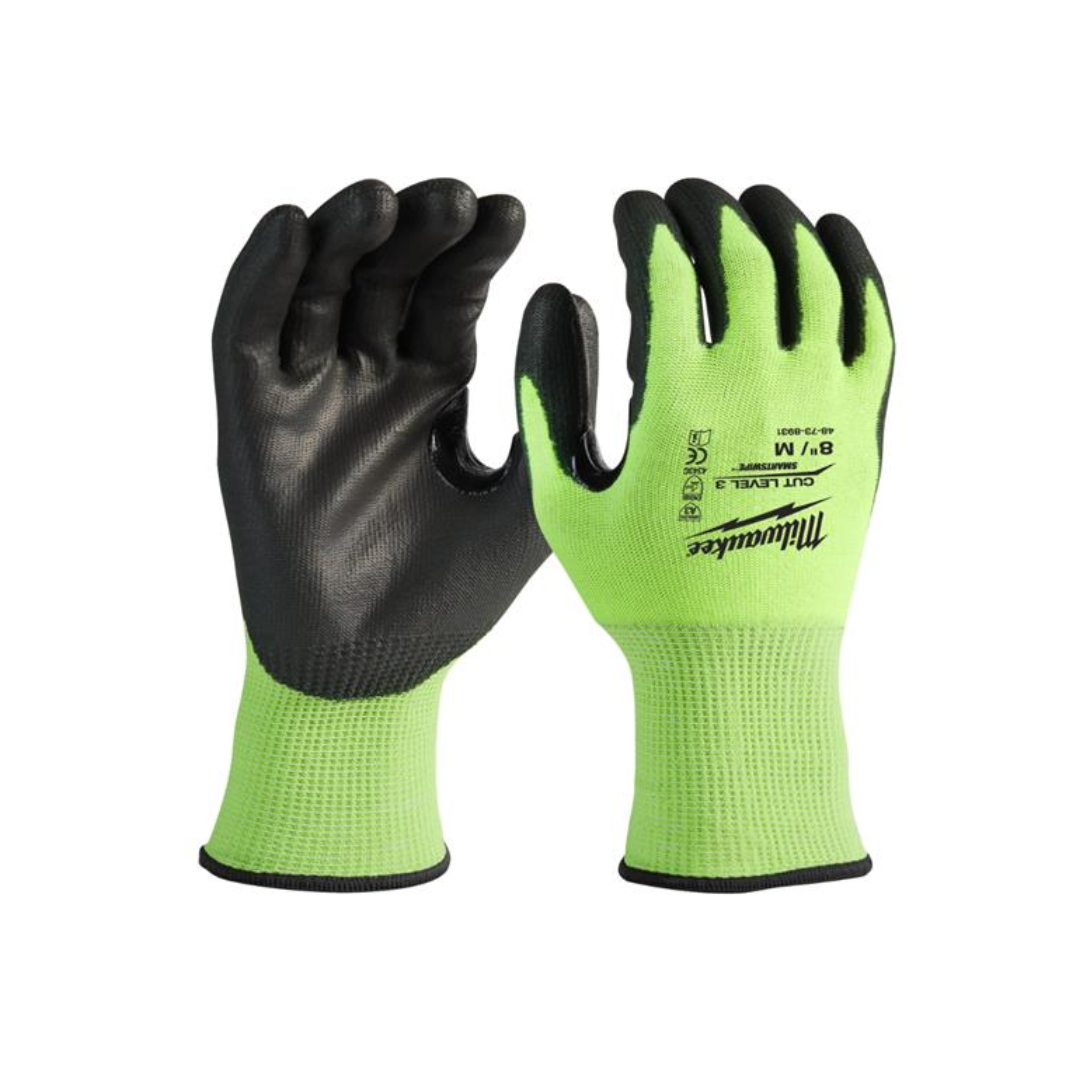 High Vis Cut Level 3 Work Gloves