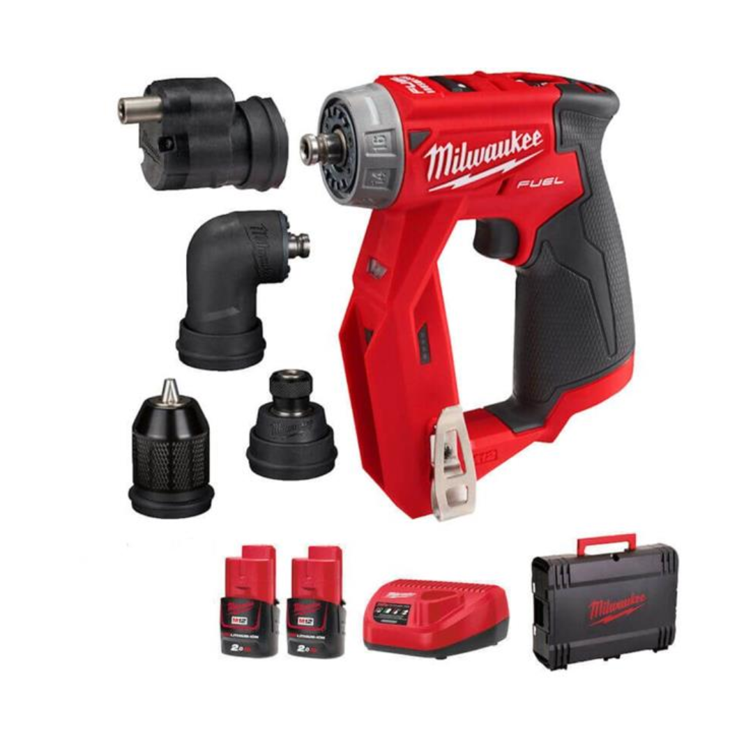 M12FDDXKIT-202X 12V FUEL 4in1 Drill Driver Kit (2x2Ah)