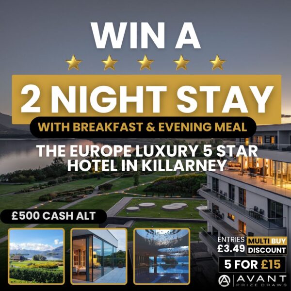2 Night Package At The 5 Star Europe Hotel Killarney