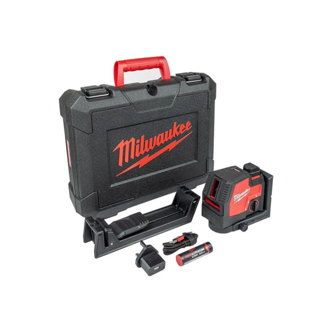 Milwaukee L4CLL-301C 4v Green Cross Line Laser Inc (1x3.0Ah)