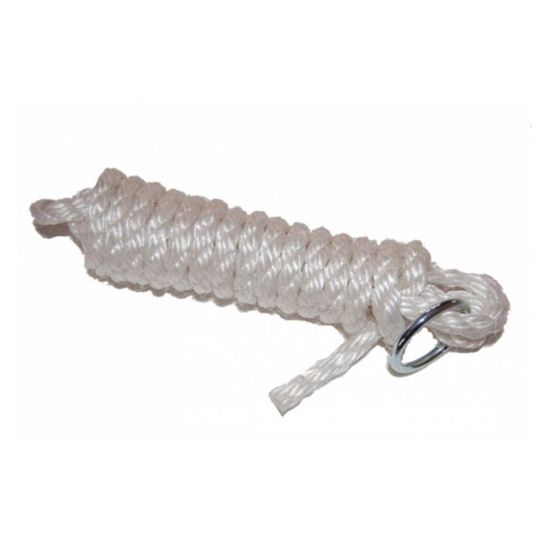 White Poly Breaking Halter With Ring