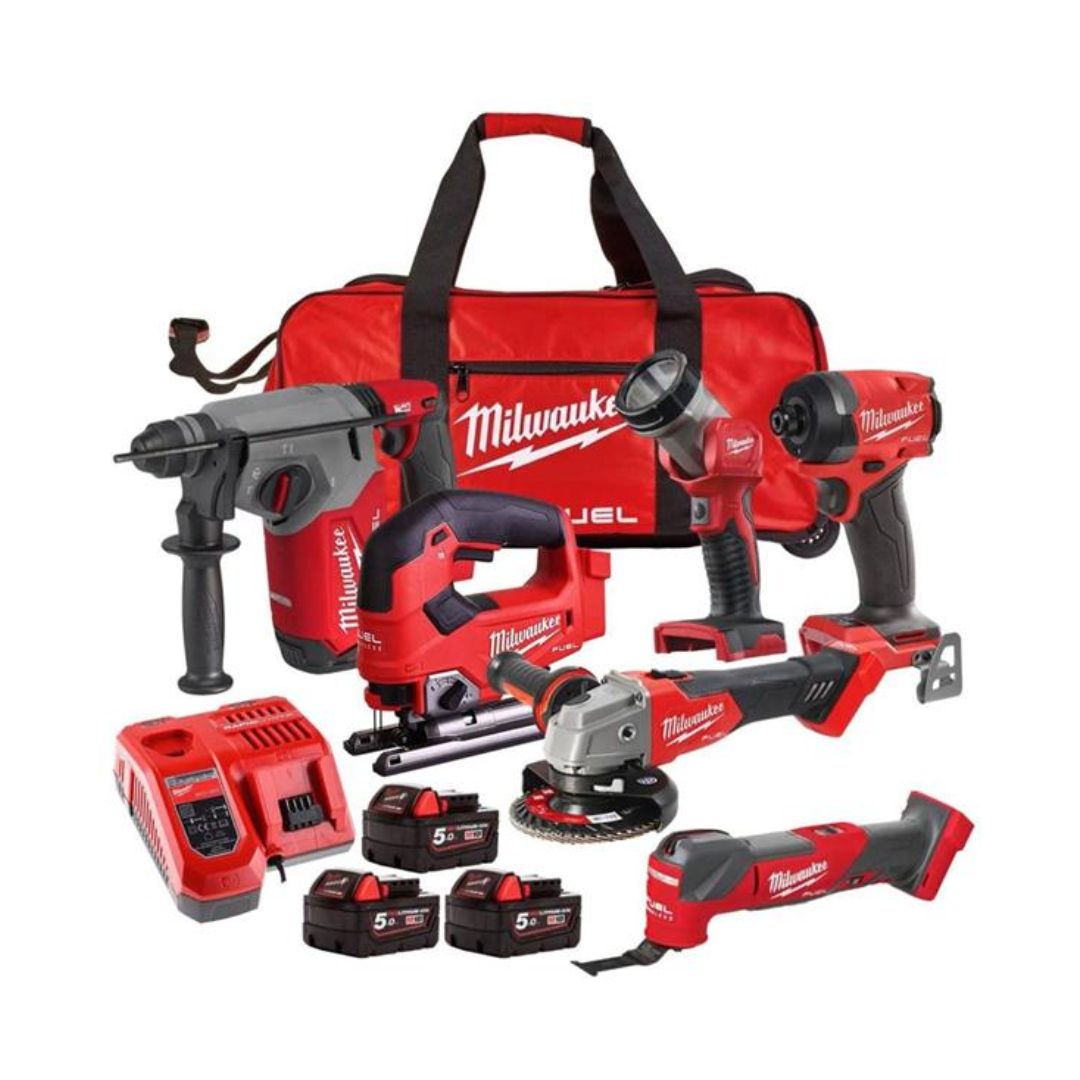 Milwaukee M18 Fuel Brushless 6 Piece Kit (3x5Ah) - M18FPP6L3-503B